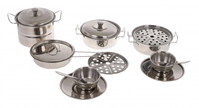 Ensemble de casseroles métalliques + accessoires - 23 pièces