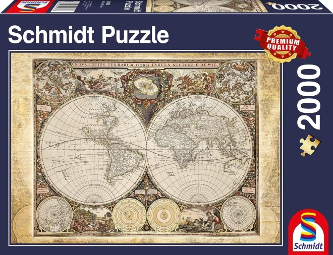 Puzzle Schmidt carte historique du monde 2000 pièces