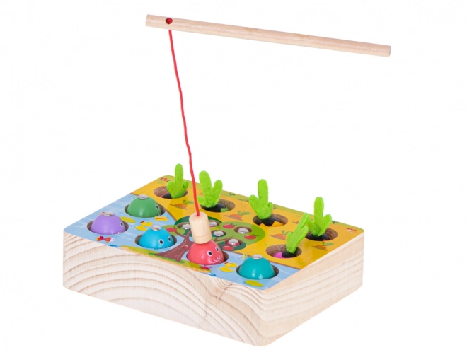 Jeu Magnétique - Pêche de vers, poissons et légumes