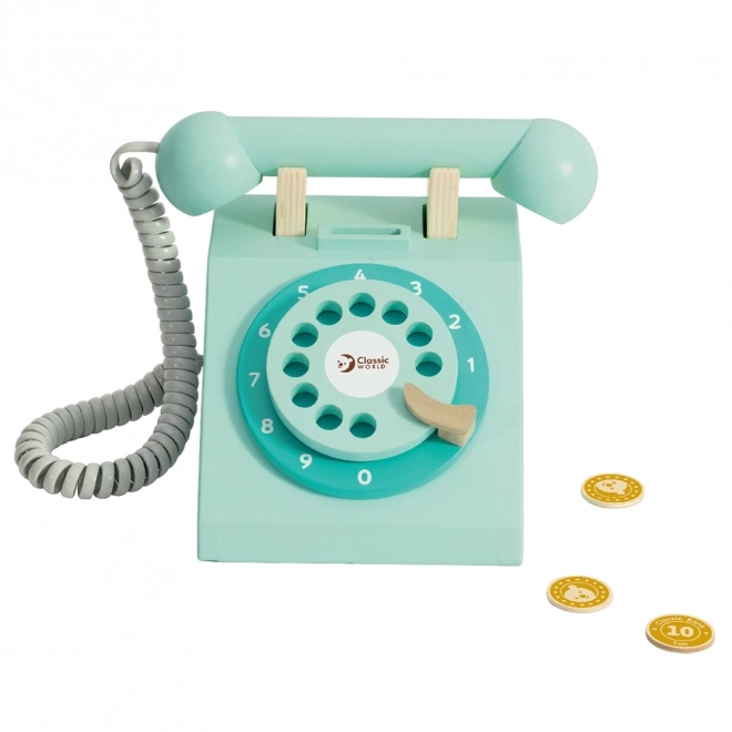 Téléphone en bois classique pour enfants