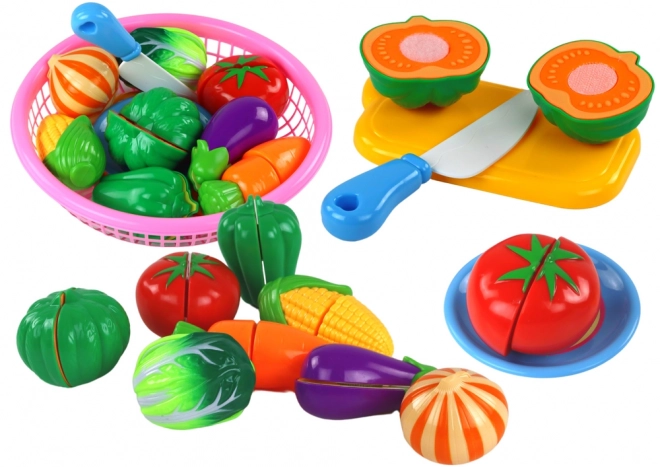 Ensemble de légumes en panier 8 pièces couteau de table