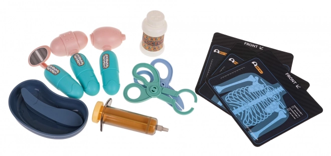 Trousse médicale avec ECG + accessoires Bleu