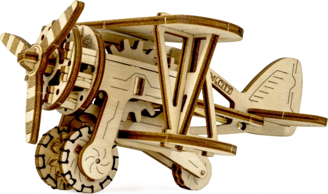 Puzzle 3D en bois biplan
