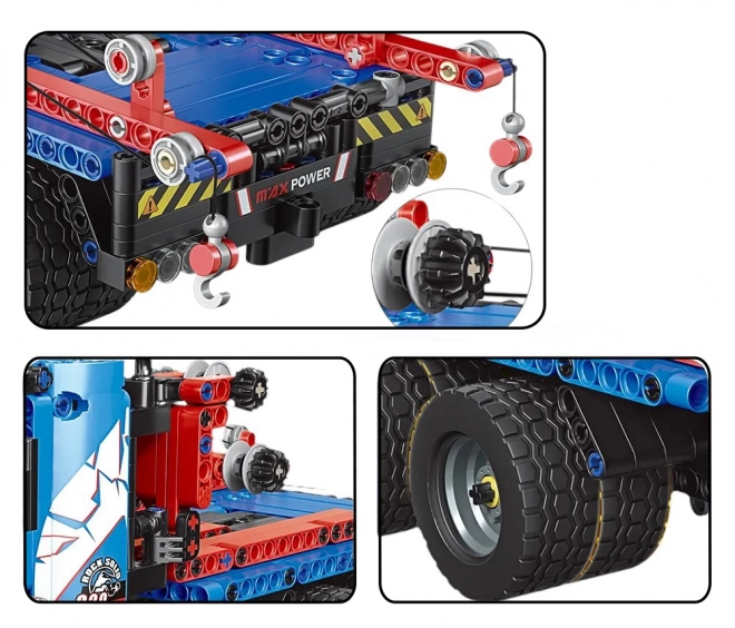 kit de construction RC camion de remorquage bleu 1064 pièces