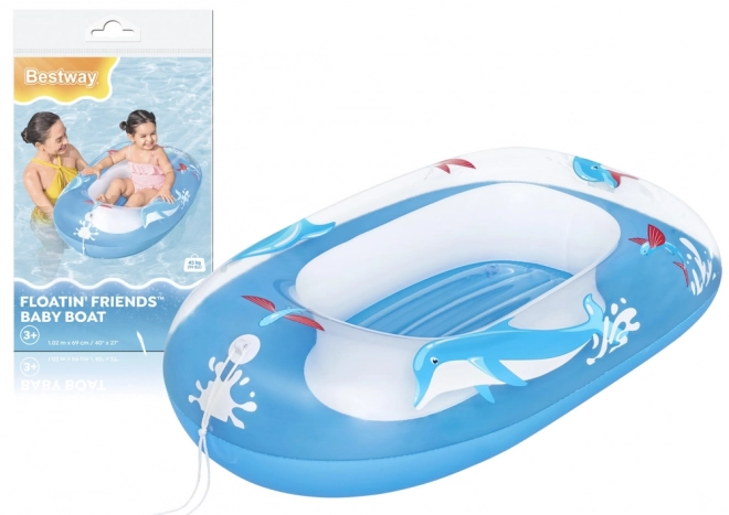 Ponton Dauphin Bleu 102x69 cm BESTWAY