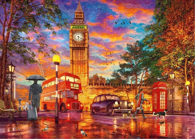 Puzzle Coucher de soleil sur la place du Parlement à Londres 1000 pièces