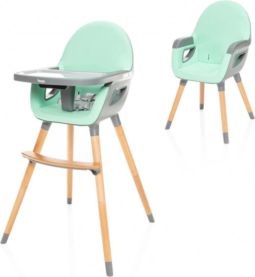 Chaise haute pour enfants Dolce 2, Ice Green/Grey