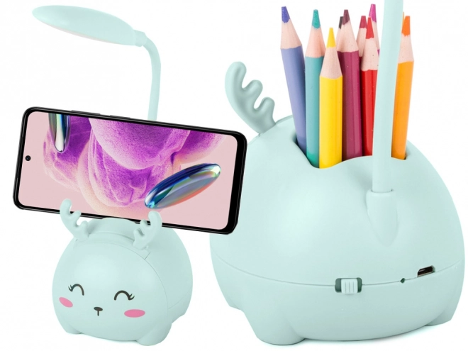 Lampe de nuit LED pour enfants avec charge USB et organiseur