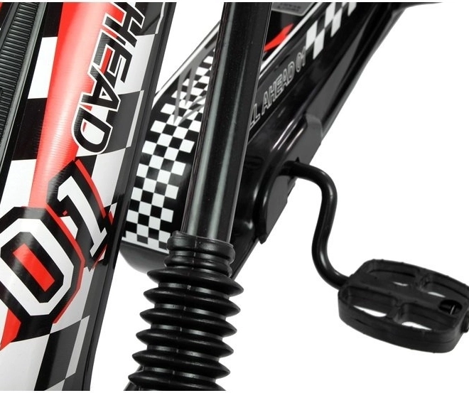 Kart à pédales pneumatique + Pneus gonflables + Siège réglable – noir