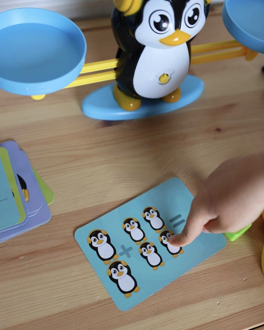 Balance d'équilibre Woopie avec pingouins pour l'apprentissage des mathématiques