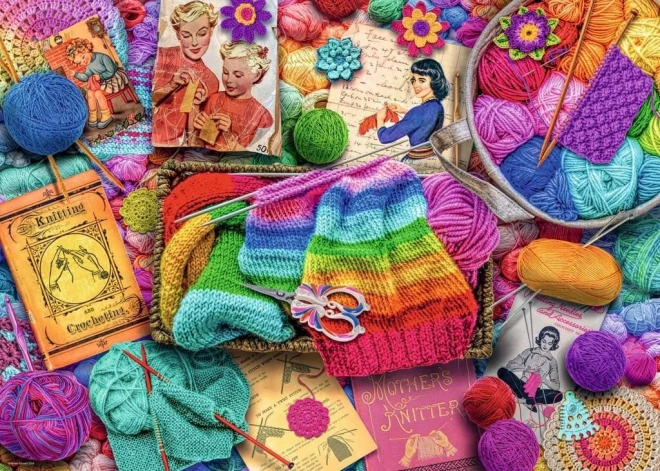 Puzzle Ravensburger Tricot et crochet vintage 1000 pièces