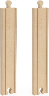 rails droites en bois 2 pcs