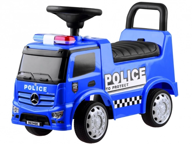 Trotteur pour enfants avec son Mercedes Antos POLICE bleu