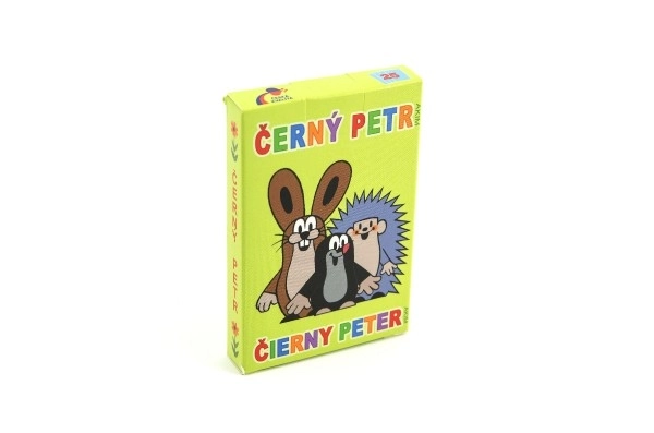 Jeu de société Krtek Peter noir - cartes dans une boîte en papier 6x9cm