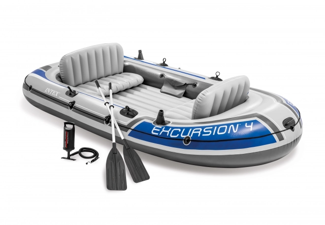 Bateau gonflable Excursion 4 pour 4 personnes avec pagaies et pompe