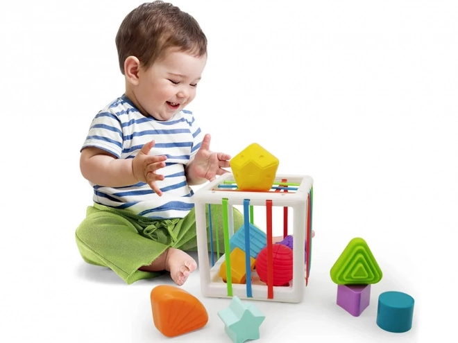 Cube trieur pour enfant avec couverture en caoutchouc