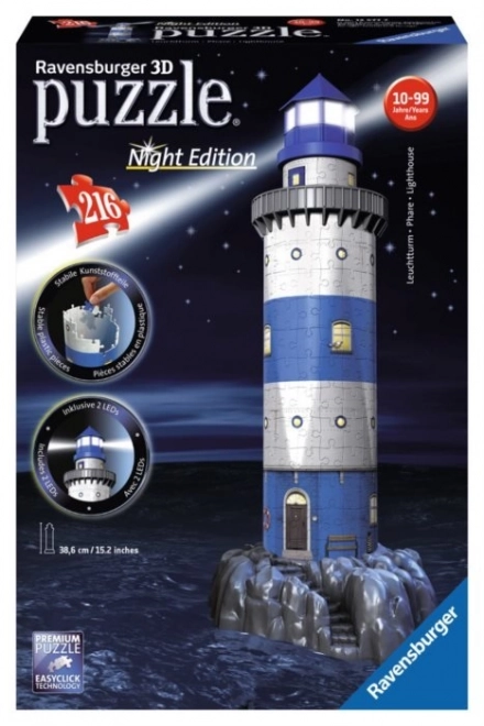 Ravensburger puzzle 3D lumineux phare édition nocturne 216 pièces