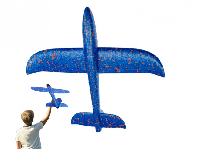 Planeur en polystyrène bleu léger 47 cm