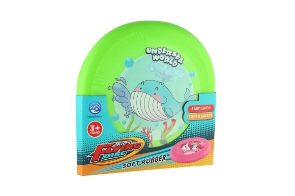 Disque volant/lancé en caoutchouc 18cm