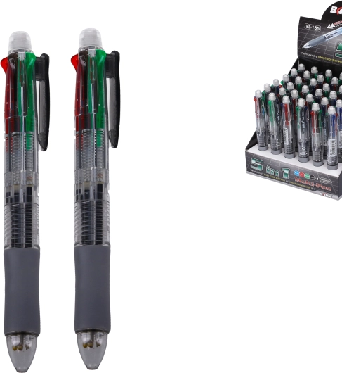 Porte‑mine 0,7 mm et stylo bille quatre couleurs