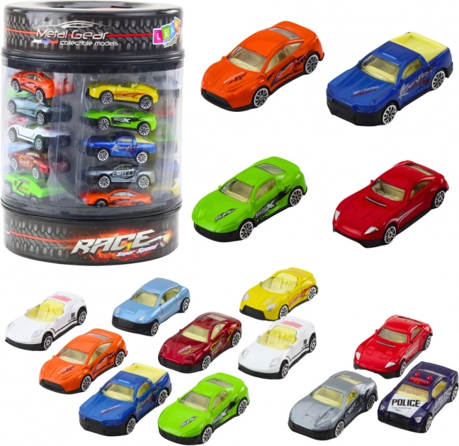 Set de petites voitures métalliques en tube 1:64 – voitures de sport modernes, 25 pcs