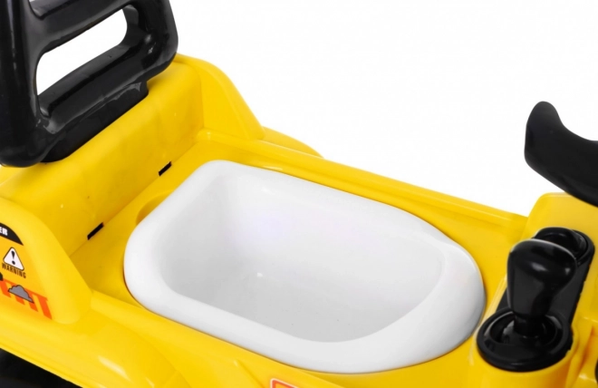 Bulldozer à pédales pour enfants avec casque
