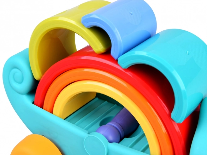 Puzzle arc-en-ciel Caméléon Montessori 18m+