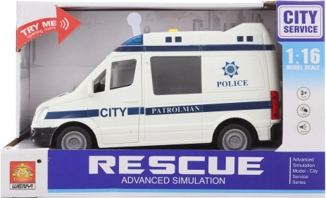 Voiture de police urbaine à piles avec lumières et sons