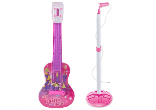 Guitare électrique pour enfants avec microphone et support