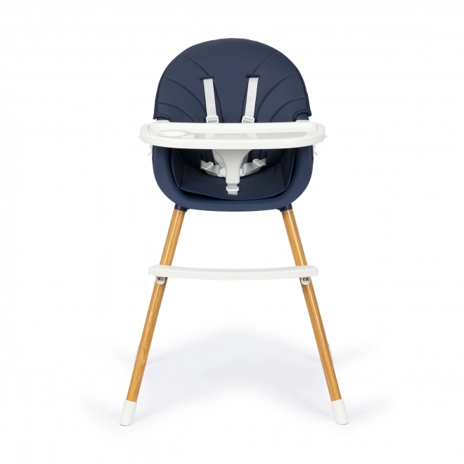 Chaise Haute Ecotoys 2-en-1 bleue