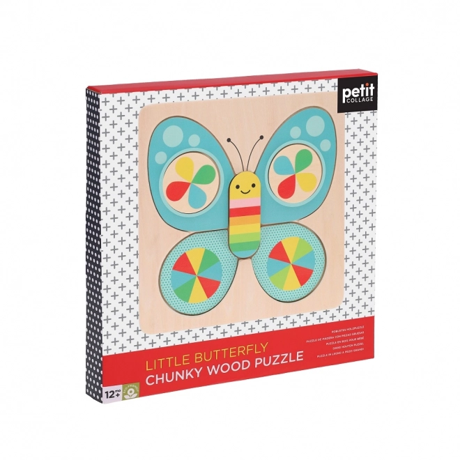 Petit Collage Puzzle en bois papillon