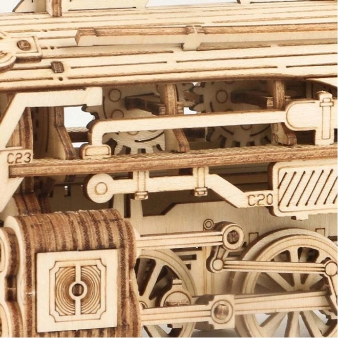 Locomotive - Express à Vapeur - Puzzle 3D en Bois