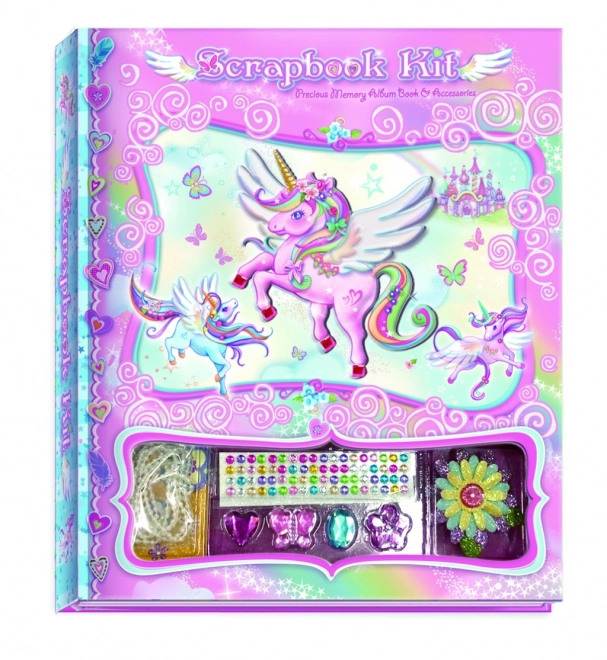 Coffret journal avec décorations Licorne