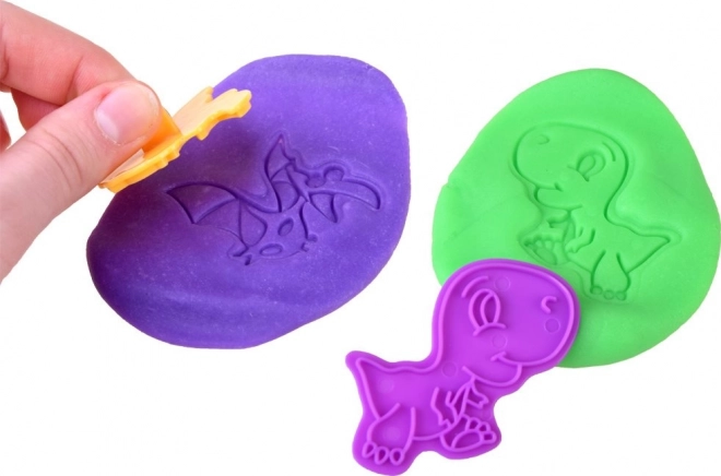 Set de modélisation avec moules dinosaures