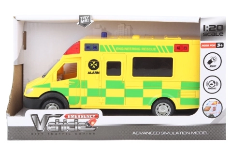 Ambulance jaune à piles