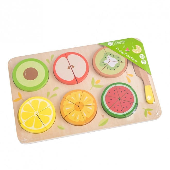 Planche en bois de découpe de fruits
