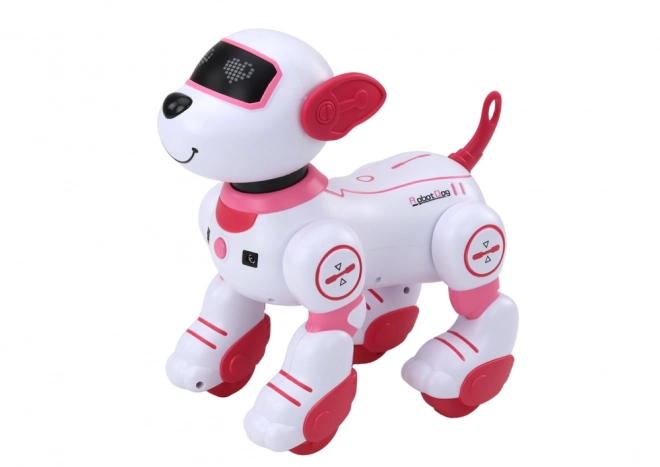 Chien robot interactif dansant télécommandé rose