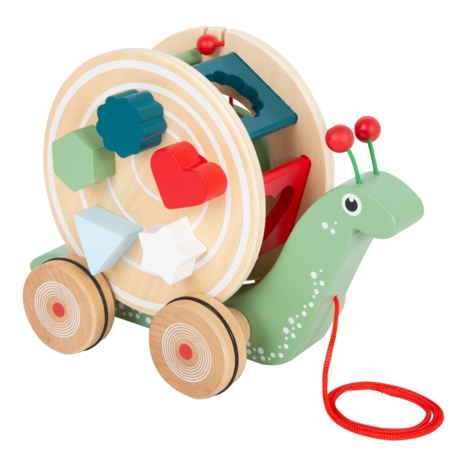 Petit escargot moteur à tirer avec formes