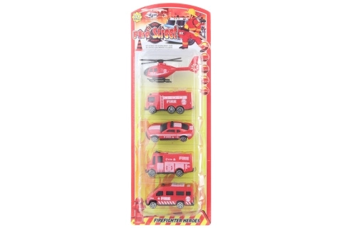 Ensemble de camions de pompiers