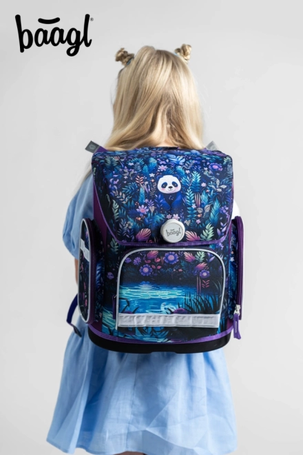 BAAGL 3 SET Ergo Jungle Panda : cartable, trousse, sac