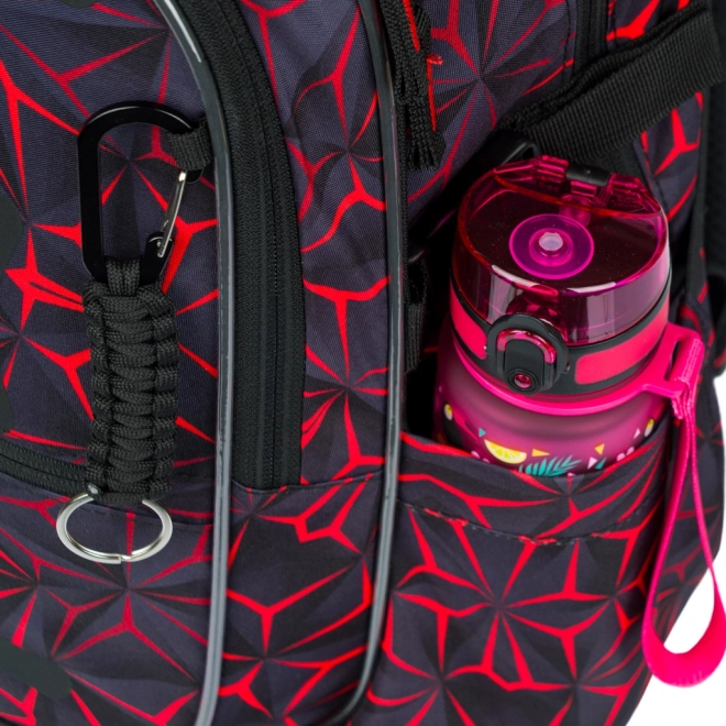 Sac à dos scolaire Baagl Core Red Polygon