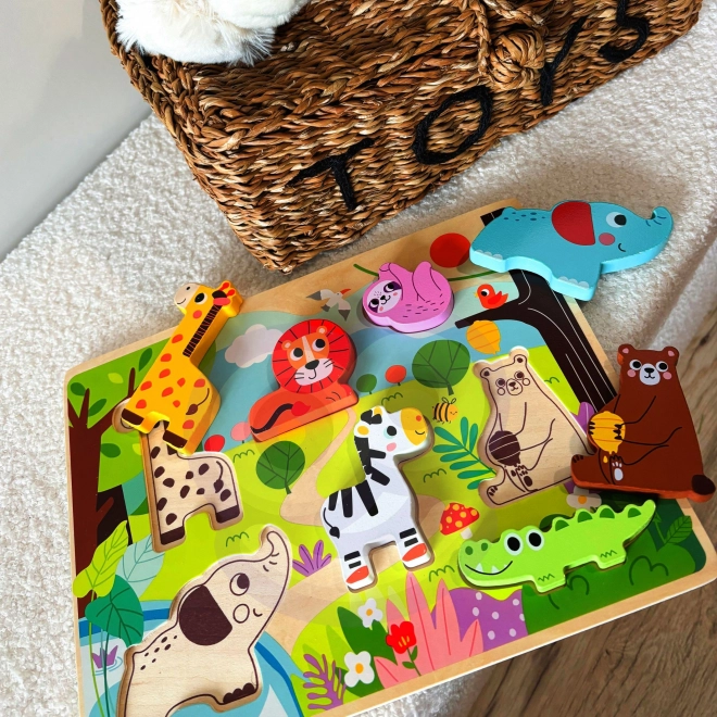 Puzzle en bois ZOO Safari pour enfants