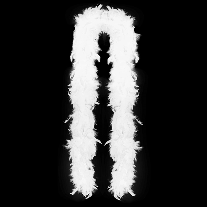 Boa blanc avec plumes 180 cm