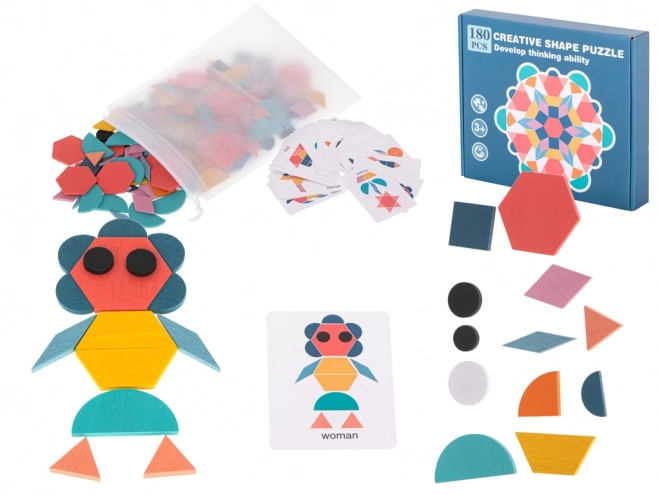 Puzzle en bois - formes géométriques