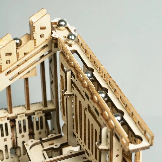 Trappes Équipe de Billes en Marbre - Piste de Billes - Kit de Construction en Bois 3D
