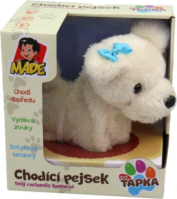 Chien en peluche marchant 15 cm