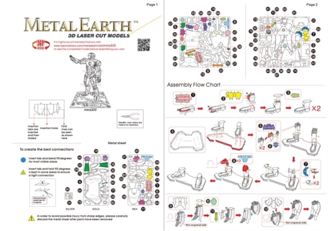 Puzzle 3D METAL EARTH Avengers : Iron Man