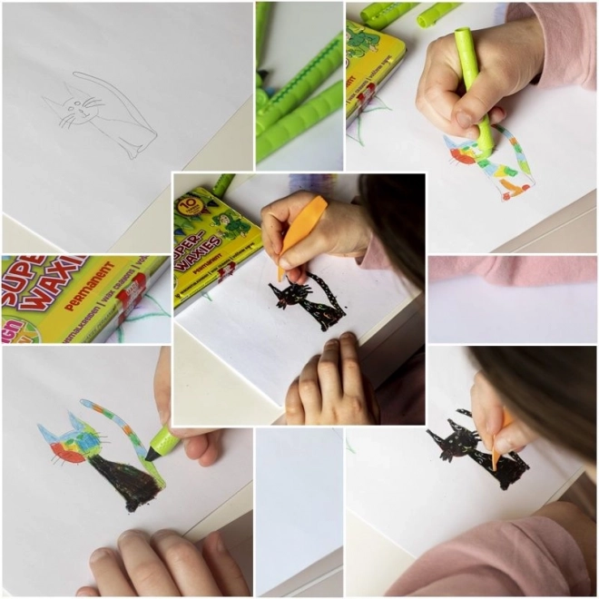 Pastels incassables dans une boîte en métal
