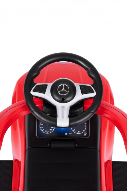 Voiturette Mercedes Classe C guide interactif avec volant – Rouge