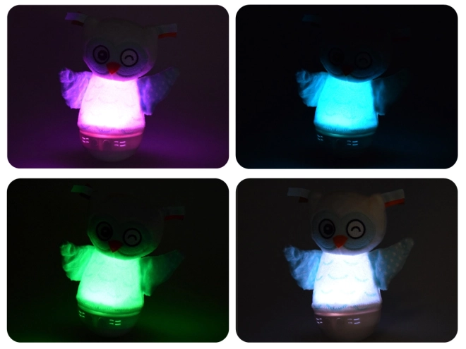 Veilleuse peluche hibou changeant de couleur boîte à musique pour enfants ZA5190